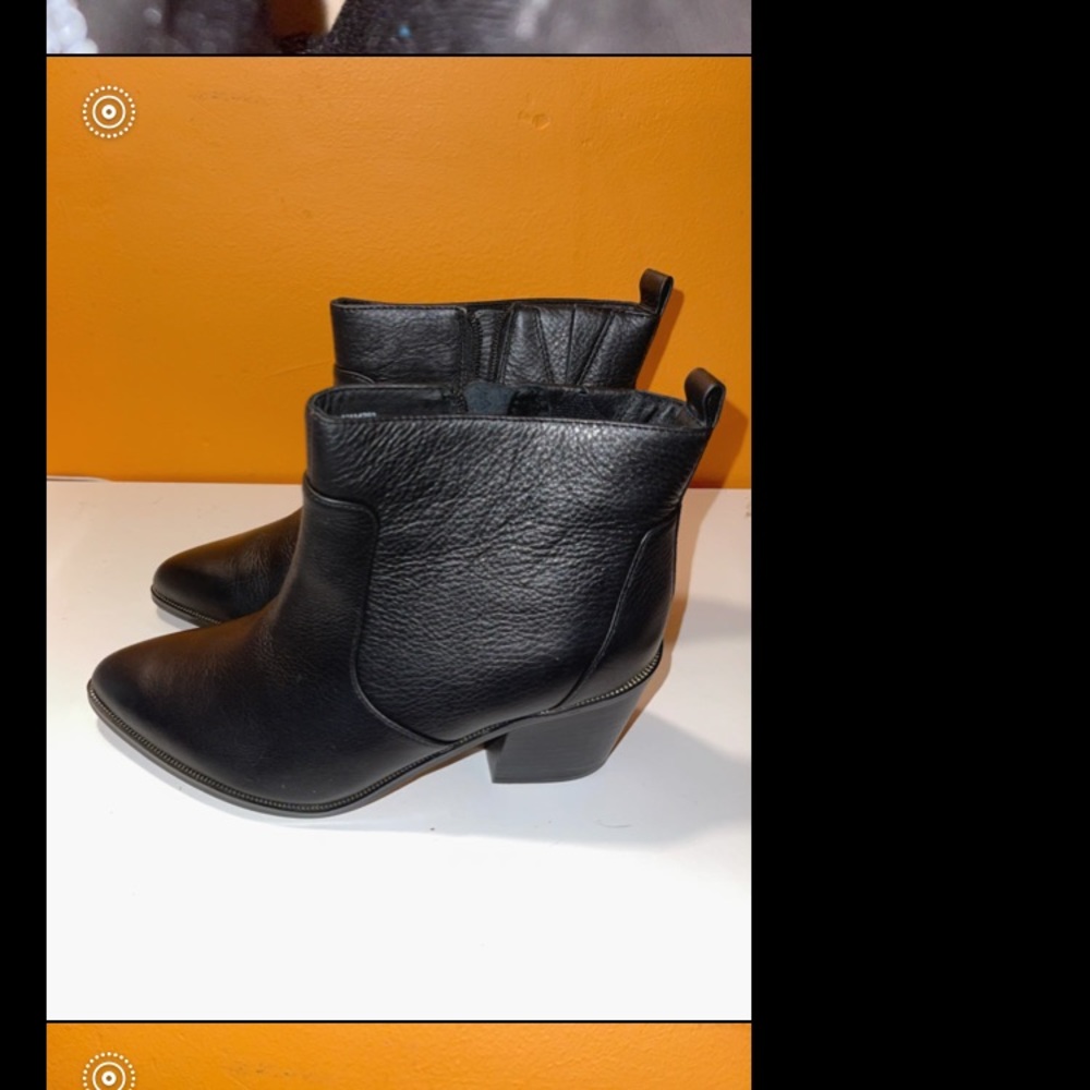 Faux leather, ankle boots